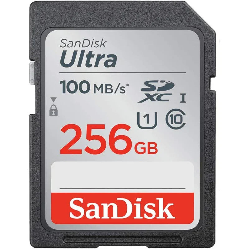 SanDisk 256GB Ultra SDXC UHS-I Memory Card - 100MB/S, C10, U1, Full HD, SD Card - SDSDUNR 256GB SDSDUNR-256G-GN6IN - eBuy UAE
